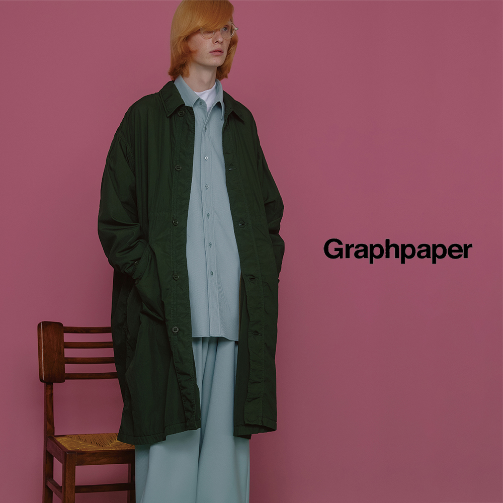 Graphpaper garment dyed poplin coat 未使用品 超高品質 www