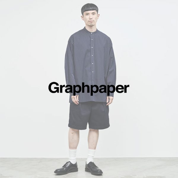 Graphpaper / 新作アイテム入荷 “High Count Broad Stripe Band Collar Shirt” and more