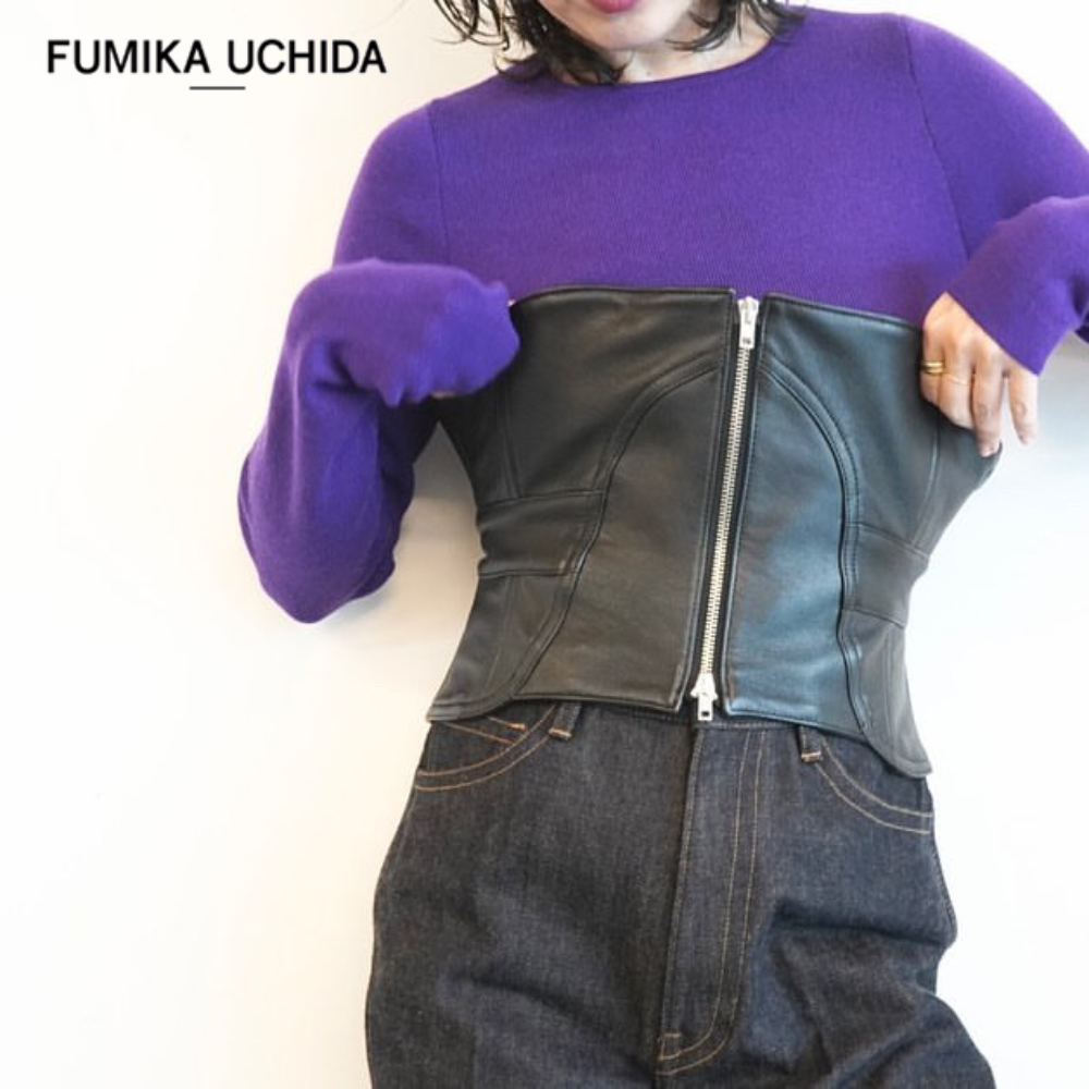 FUMIKA_UCHIDA デニムコルセットパンツ - パンツ