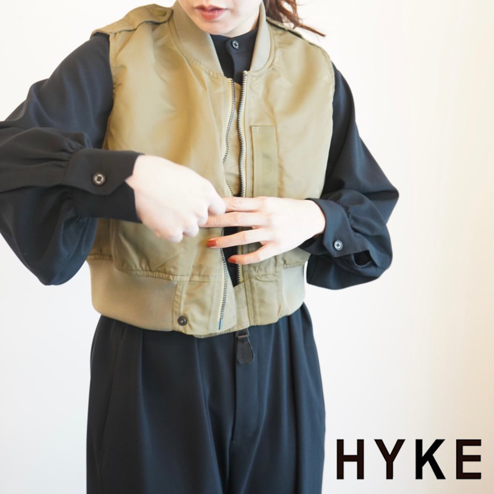 OUTLET 包装 即日発送 代引無料 HYKE TYPE L-2A CROPPED TOP ベスト
