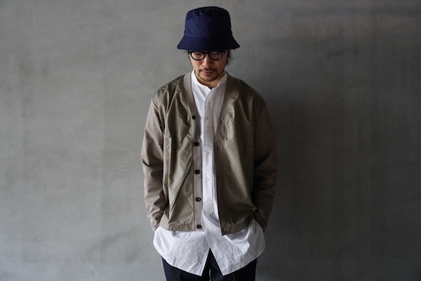 SOPHNET. 2023 S/S COLLECTION “LIMONTA NYLON FRONT PANELED CARDIGAN