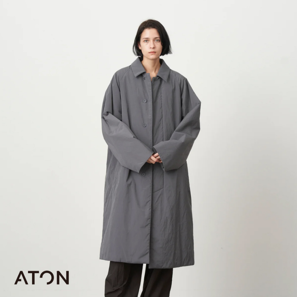 ATON / 新作アイテム入荷 “TECHNO COTTON PADDED COAT” – メイクス