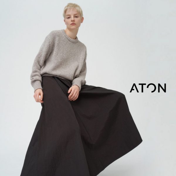 ATON / 新作アイテム入荷 “HAND DYED NYLON FLARED SKIRT” and more