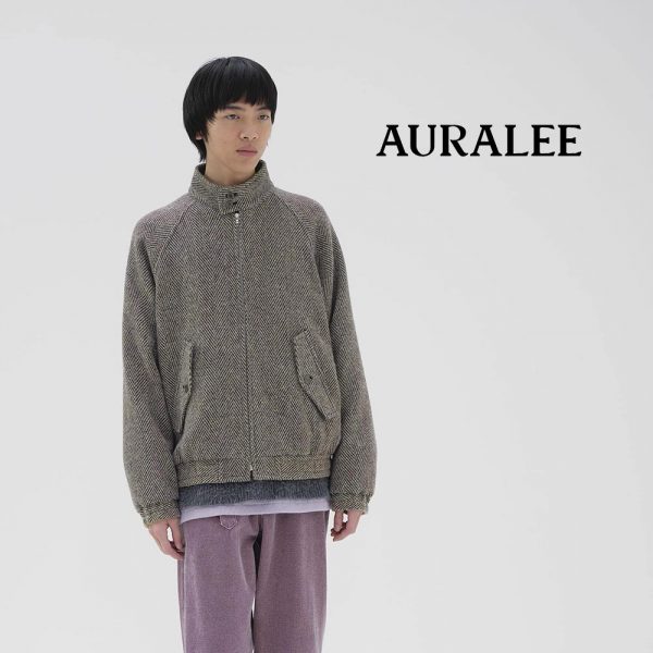 AURALEE / 新作アイテム入荷 “LAMA SHETLAND WOOL TWEED ZIP BLOUSON”and more