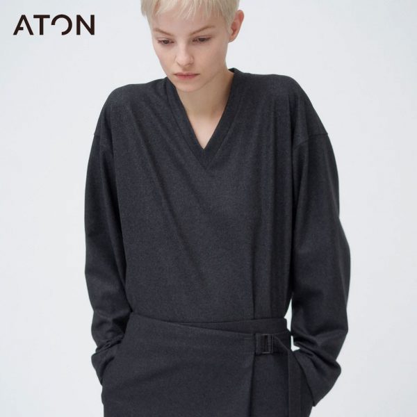 ATON / 新作アイテム入荷 “MERINO COLLEGE JERSEY V-NECK PULLOVER” and more