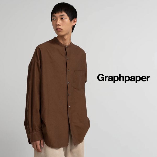 Graphpaper/ 新作アイテム入荷”Oxford L/S Oversized Band Collar Shirt(GM251-50022B)” and more